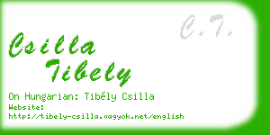 csilla tibely business card
