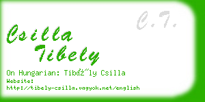 csilla tibely business card